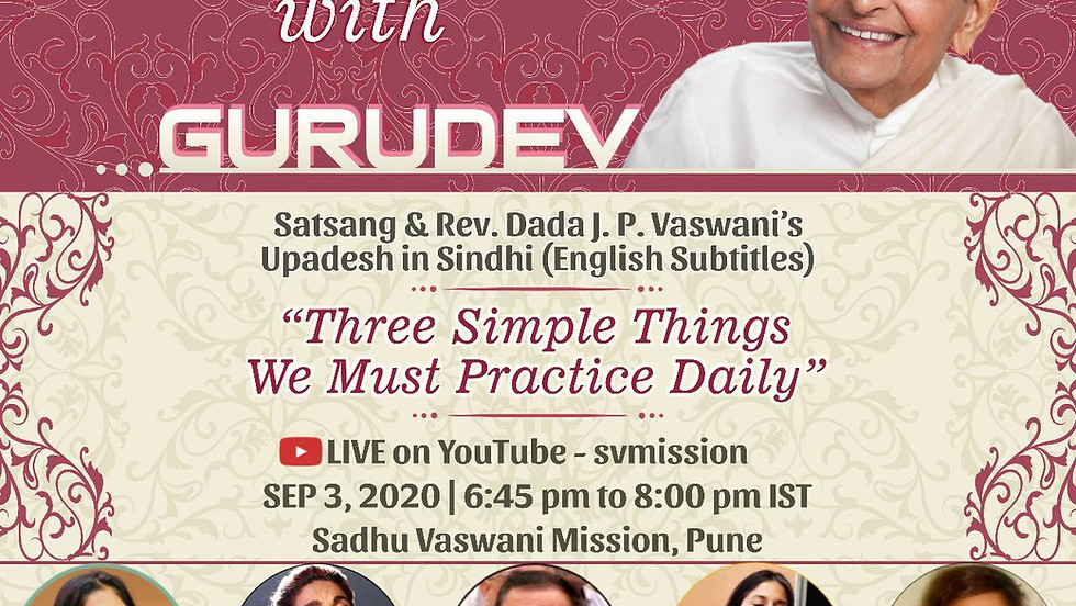 Three Simple Things We Must Practice Daily | Thursday Online Satsang & Dada Vaswani's Upadesh (Subtitles)