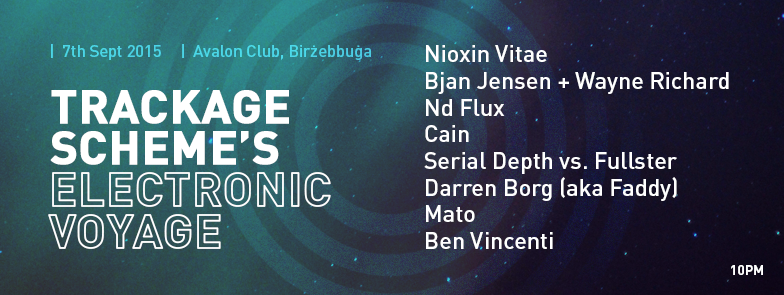 trackage scheme electronic music event Malta