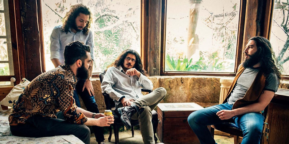 Falcon's Flying Circus debating the name of their latest song...or perhaps not!