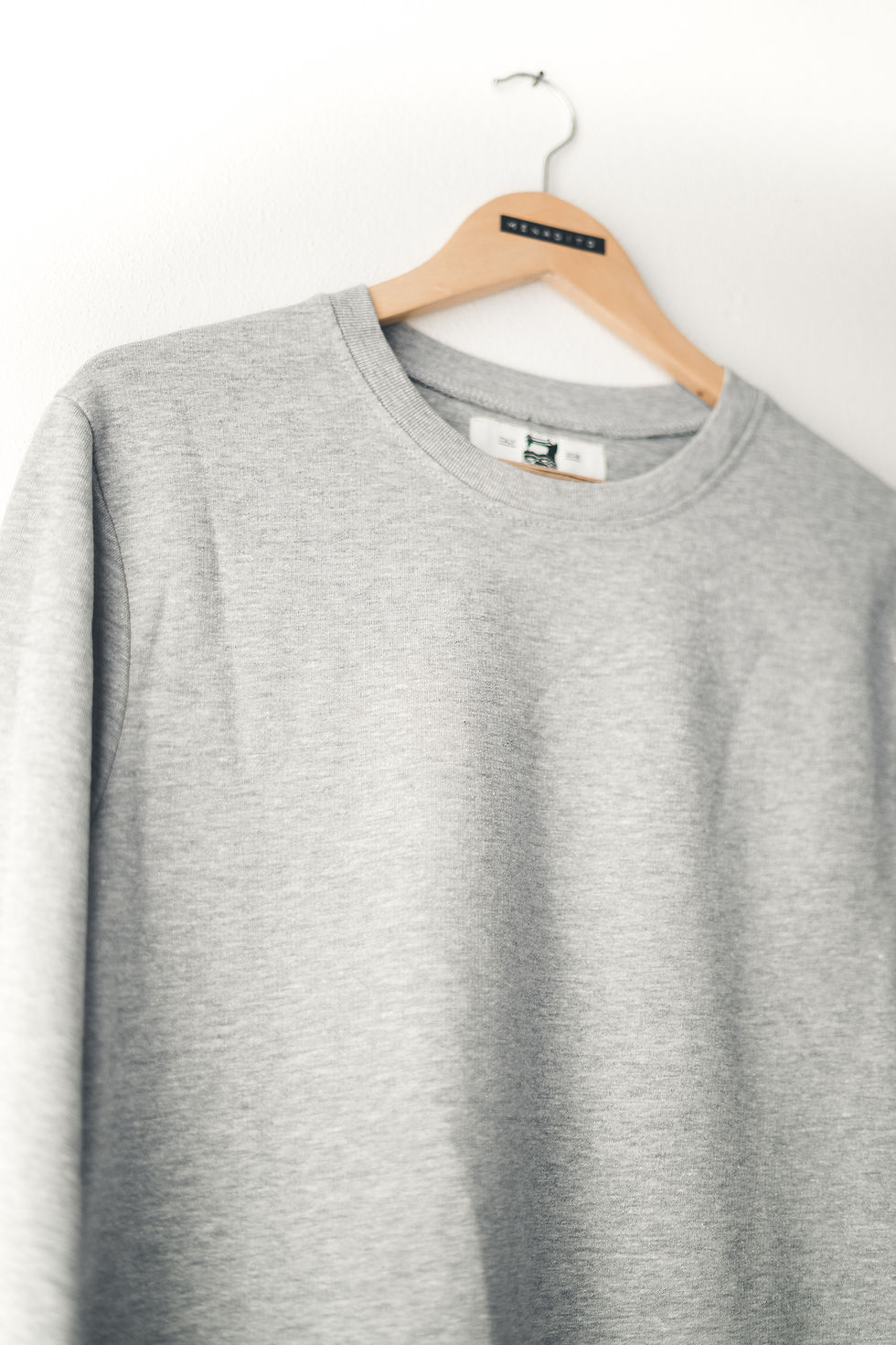 Miniatura: Felpa Grigio Melange Sgarzata