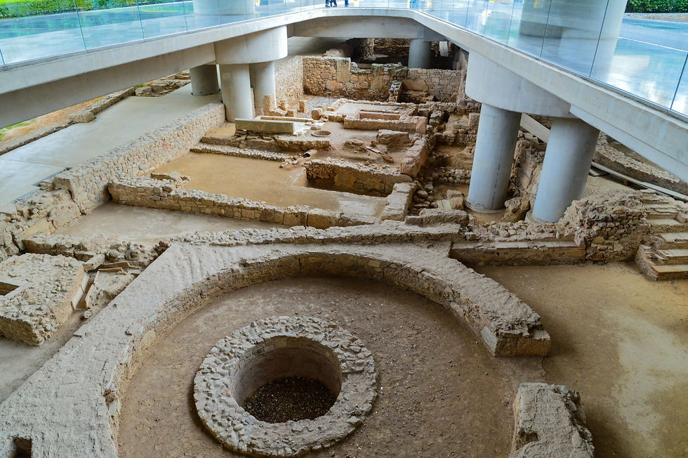 Ruins underneath the Acropolis Museum, Athens, Greece
