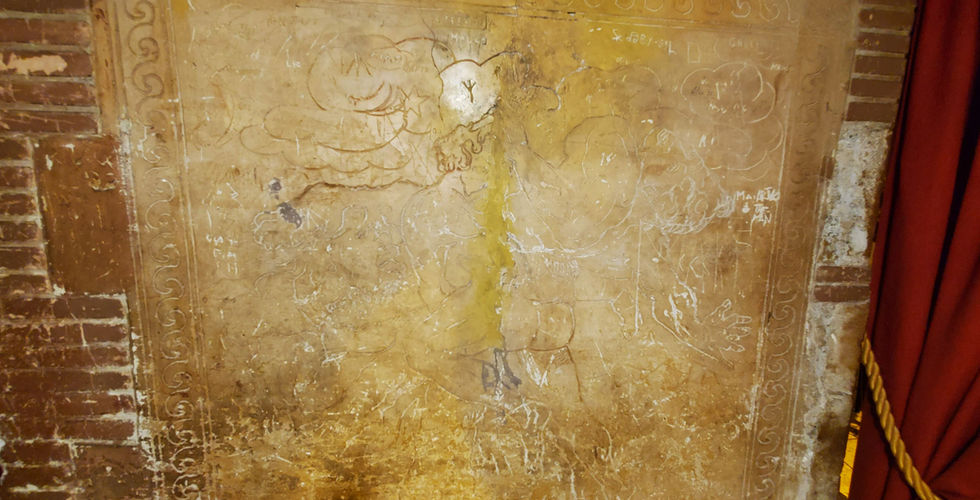 Ruins inside Ristorante Pancrazio