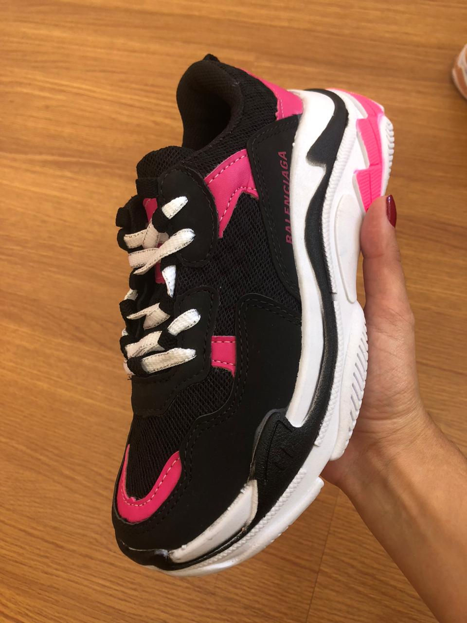 Miniatura: BALENCIAGA PRETO E ROSA