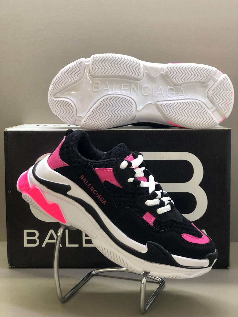 Miniatura: BALENCIAGA PRETO E ROSA