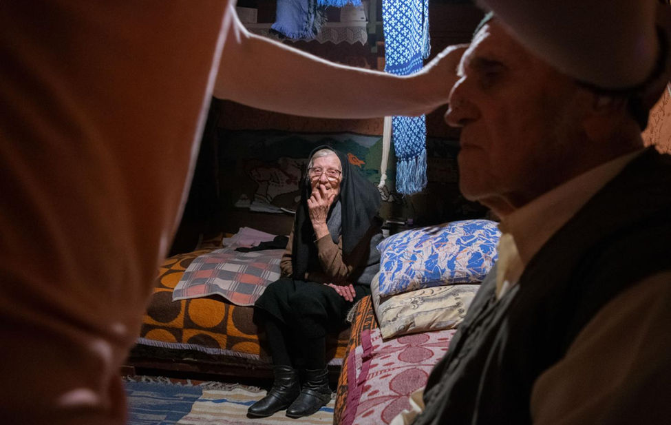 Documentary portrait of an elderly couple in Romania.
