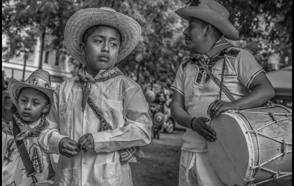 Documentary photograph of Mexican dancers in California.