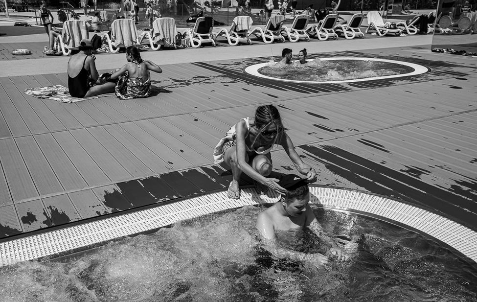 Documentary photograph of a mother with her autistic son in Poland.