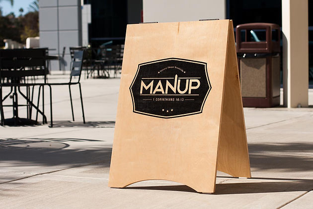 ManUp Church A-frame Sign