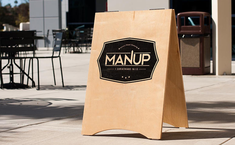 ManUp Church A-frame Sign