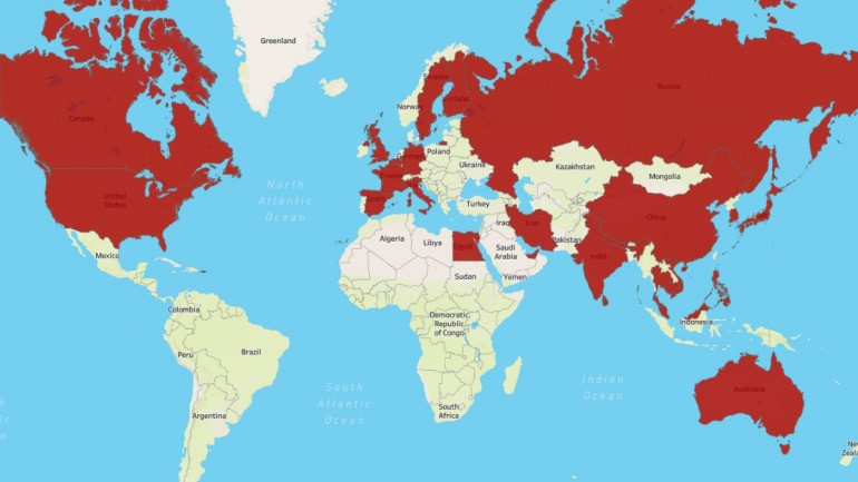 Mappa coronavirus Spagna, Italia, Cina - Italiani a Barcellona