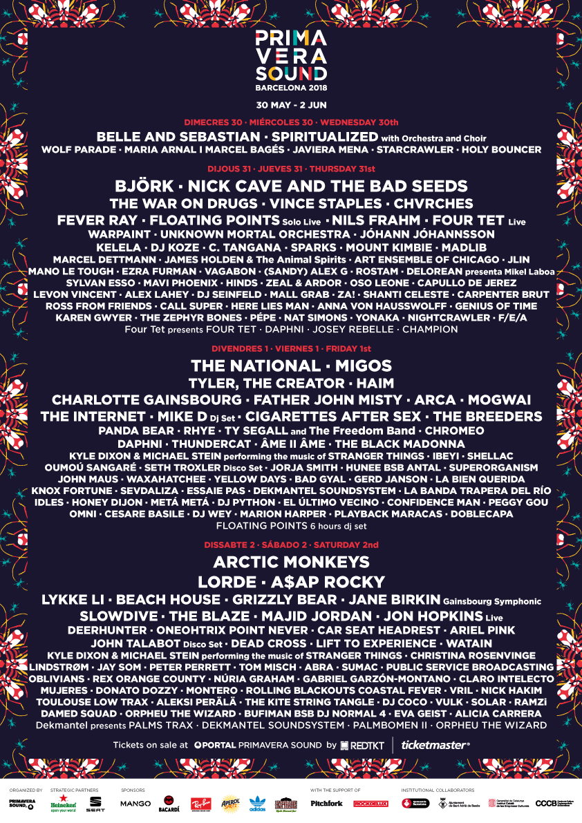 Programma completo Primavera Sound 2018 Barcellona - Italiani a Barcellona