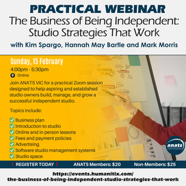 15 Feb 2026 l VIC l "The Business of Being Independent: Studio Strategies That Work"