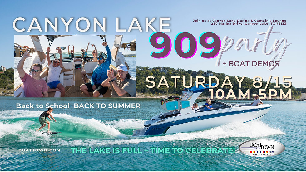 Boat Demos with Boat Town at Canyon Lake 909 Party