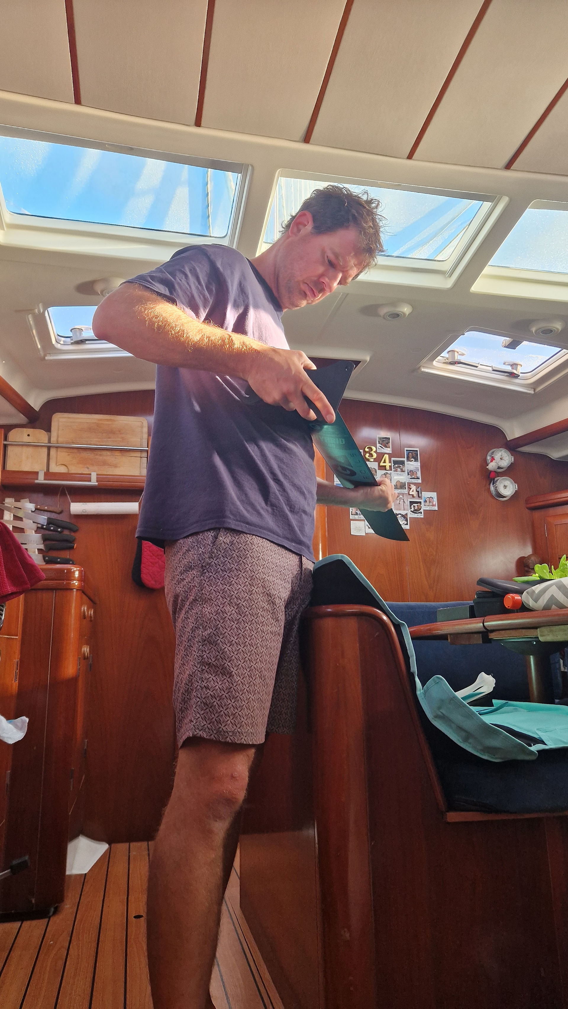Mirko assembling the foil.