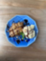 揚げバナナとバニラアイスクリーム