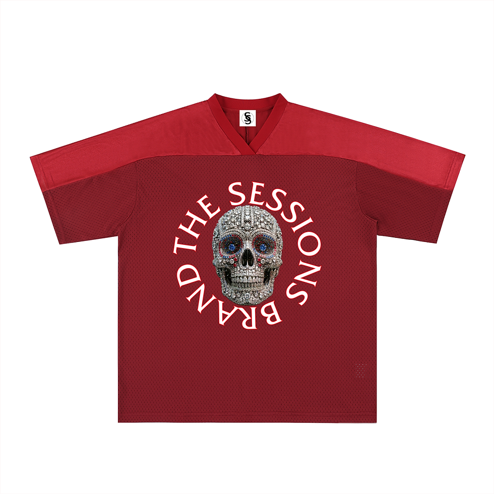 Thumbnail: Oversized Mesh V-Neck Soccer Jersey