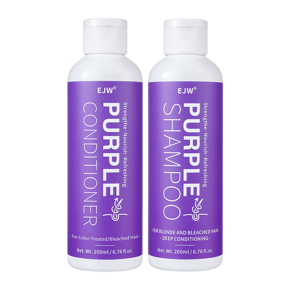 Thumbnail: EJW Purple Shampoo & Conditioner Set, Purple Color Depositing Shampoo for Blonde