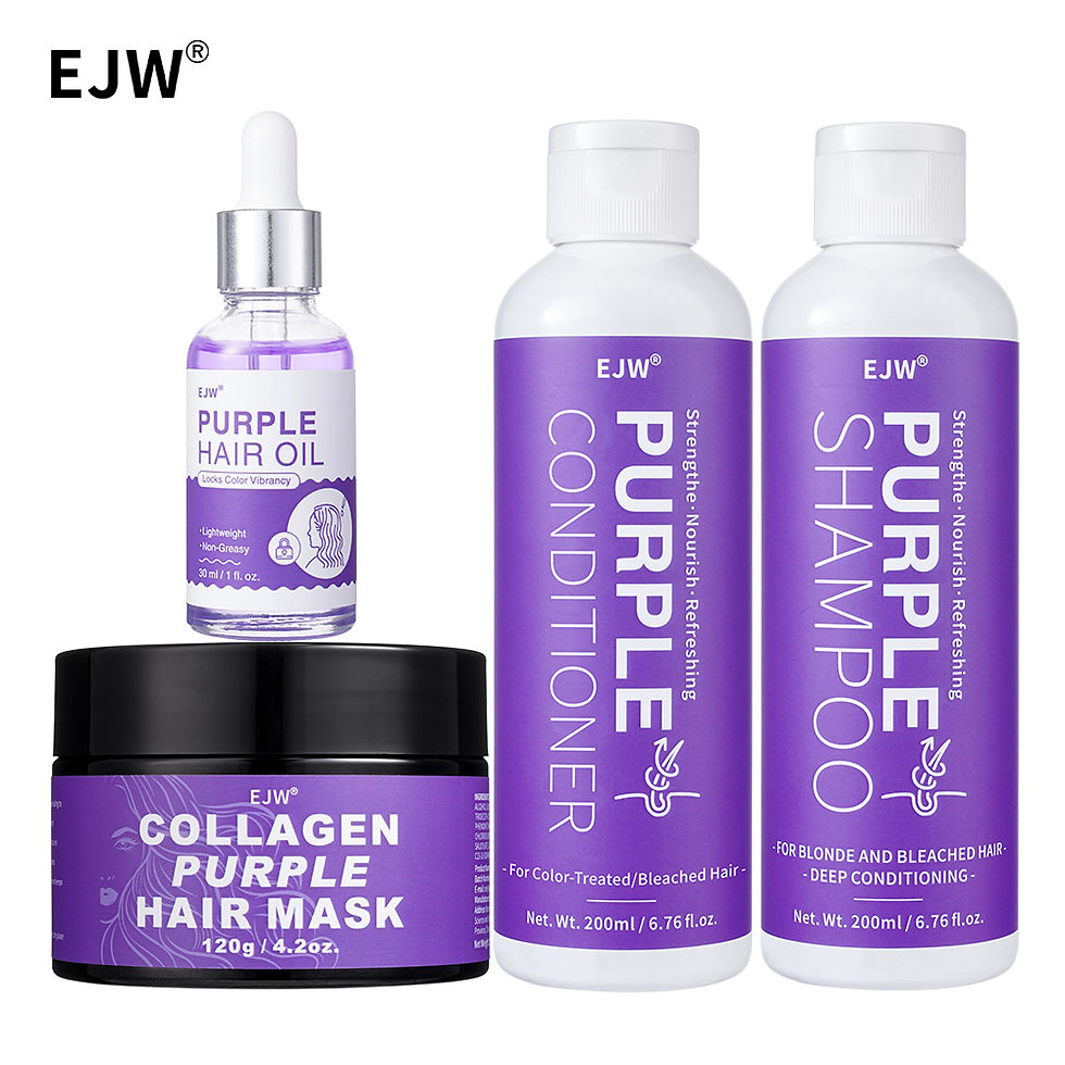 Thumbnail: EJW Purple Shampoo & Conditioner Set, Purple Color Depositing Shampoo for Blonde