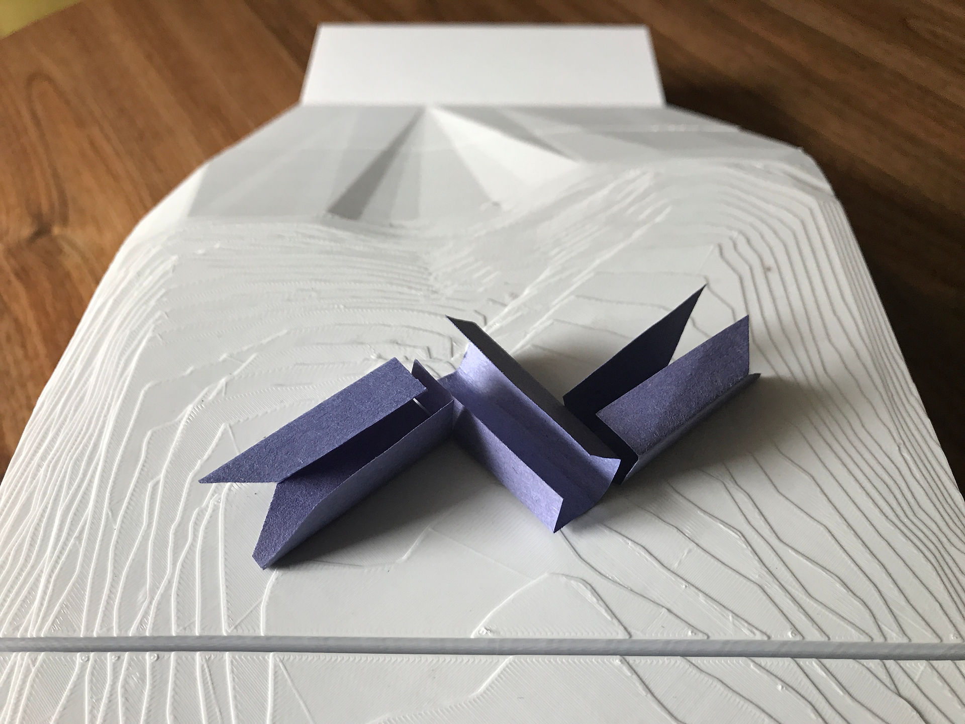 3d printing site model with single family mountain home volume concept