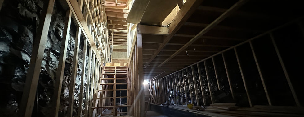 Three story construction in a gutted baltimore passive house certified rowhome