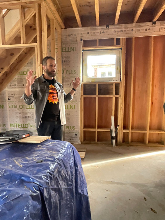 Jason Neal of J.Neal Design on site at a project under construction.