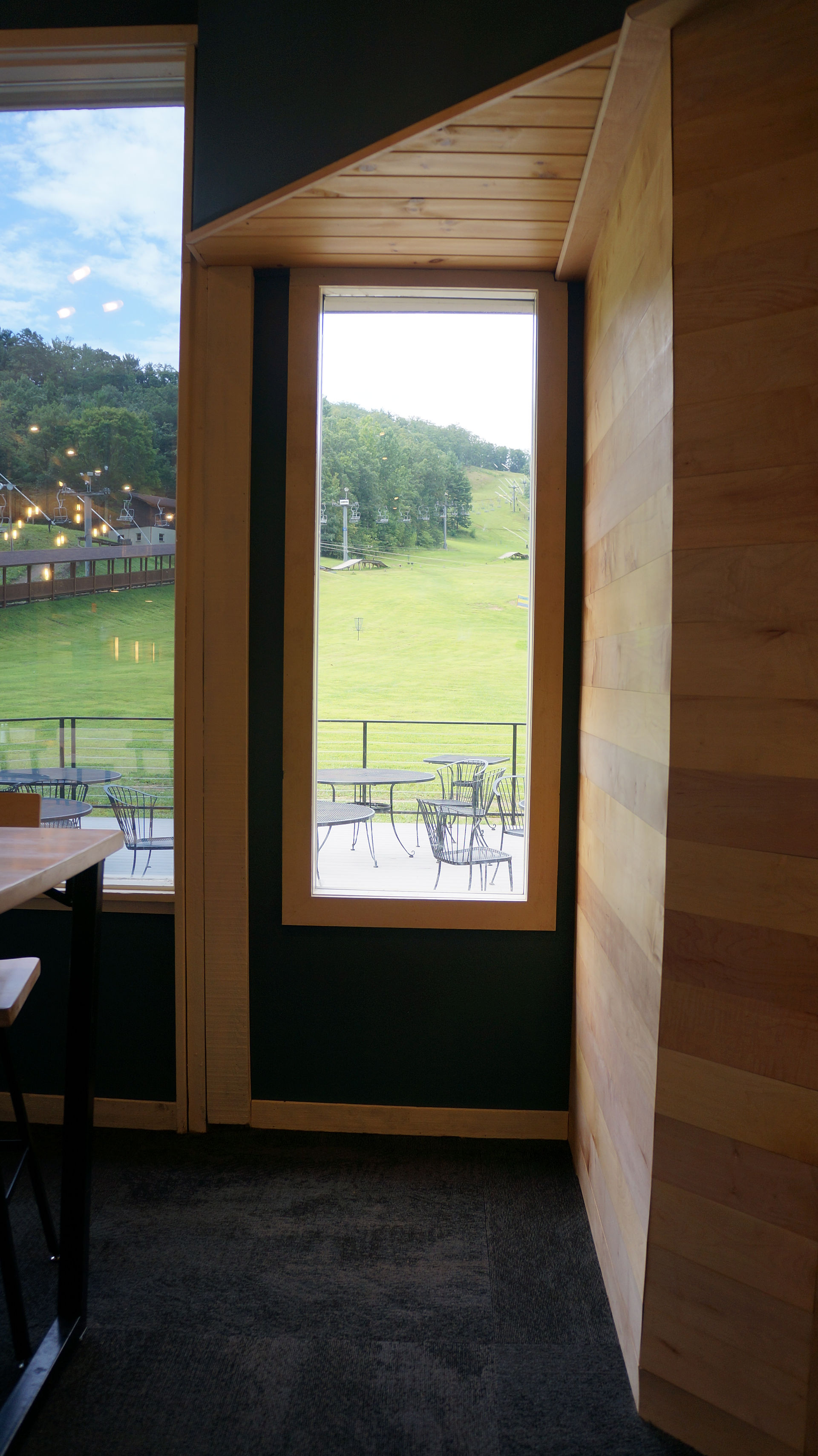 Mountain views from barside seating