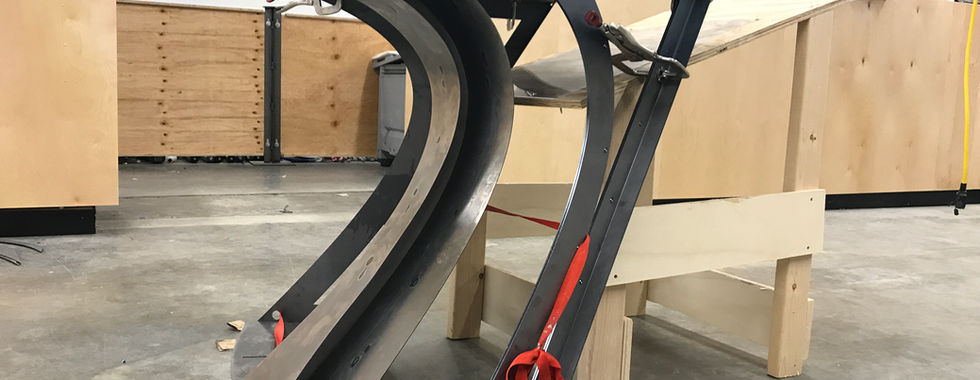 Laser cut steel sculpture mockup