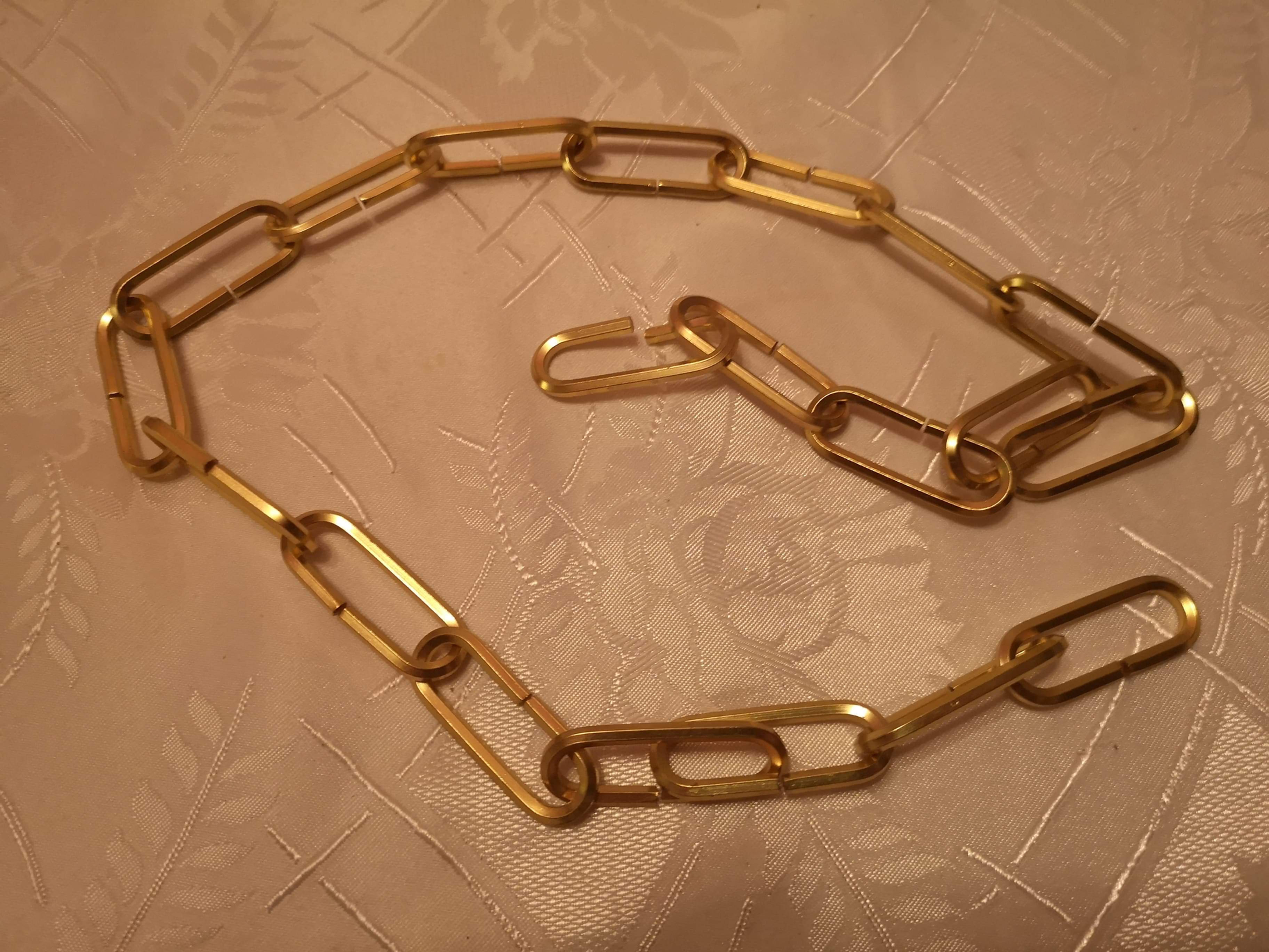 Kjetting, Polert Messing 50 cm