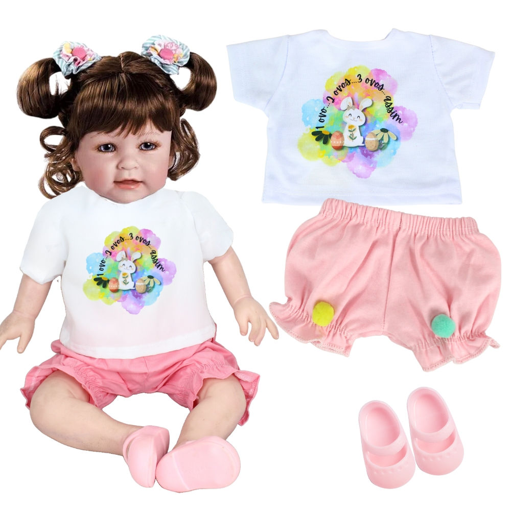 KIT ROUPA REBORN - CONJUNTO PÁSCOA