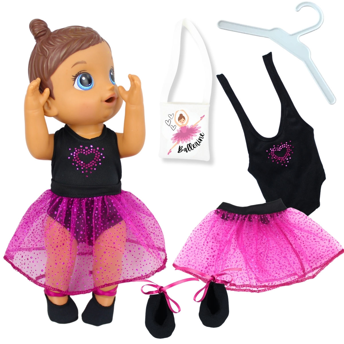 KIT ROUPA BABY ALIVE - BAILARINA PINK LOVE