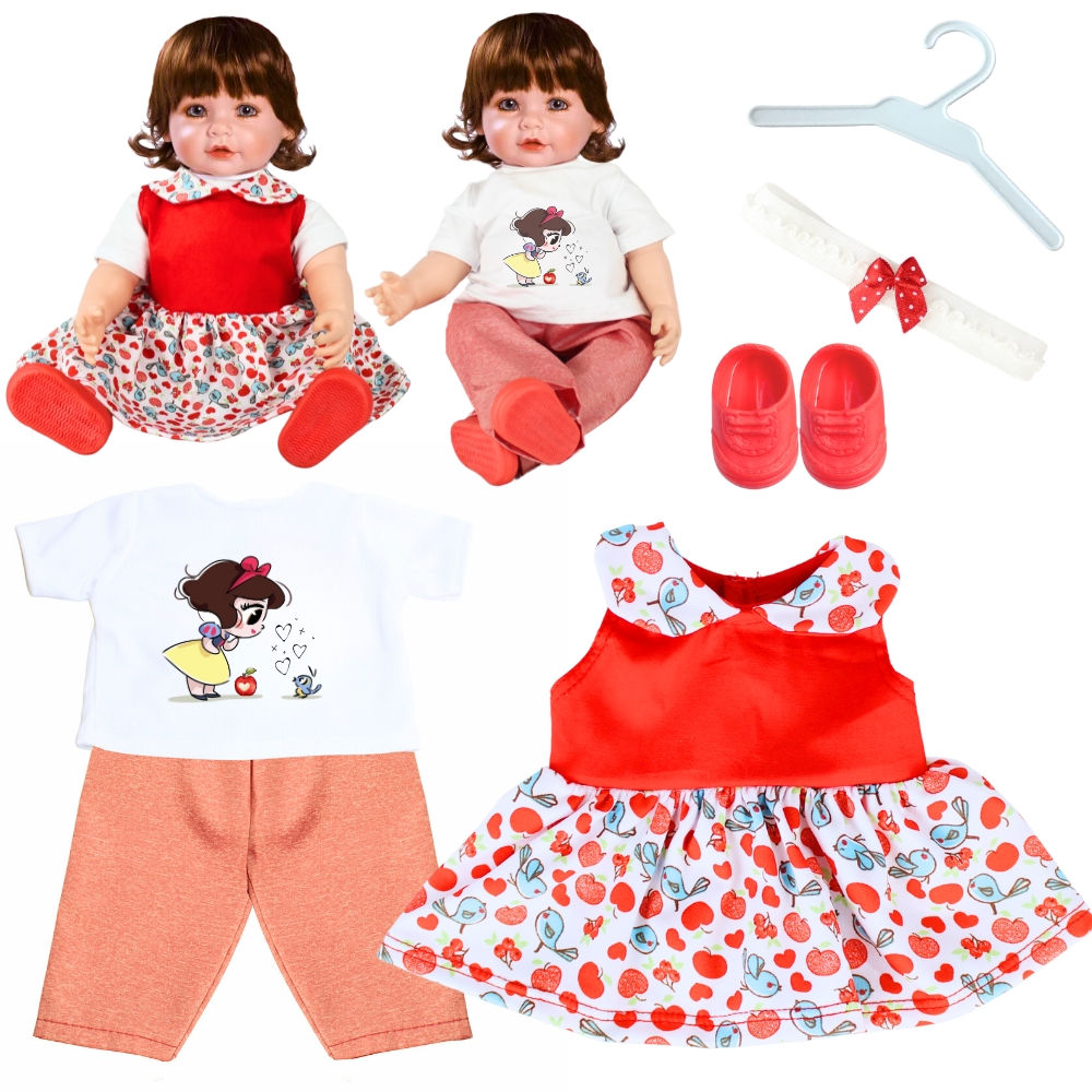 KIT ROUPA REBORN - PRINCESA BRANCA DE NEVE