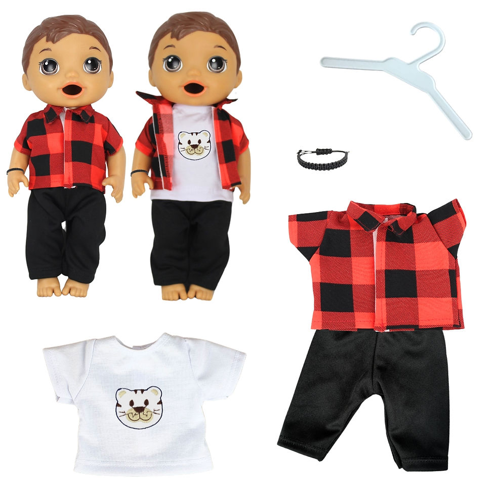 KIT ROUPA BABY ALIVE - GATO CAIPIRA CHIC