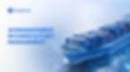 Cargo ship with containers on ocean, digital graphics overlay. Text: Shipfinex, AI Enhancement in Cargo & Fleet Management. Blue tones.