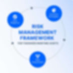 Risk Management Framework for tokenized maritime assets. Blue circular diagram includes Due Diligence, Portfolio Strategies, Risk Assessment.