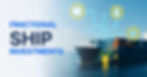 Graphic showing a ship being tokenized into fractional shares, representing blockchain maritime finance.