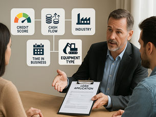 A man presenting a loan application with