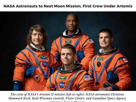 NASA Astronauts to Next Moon Mission, First Crew Under Artemis
