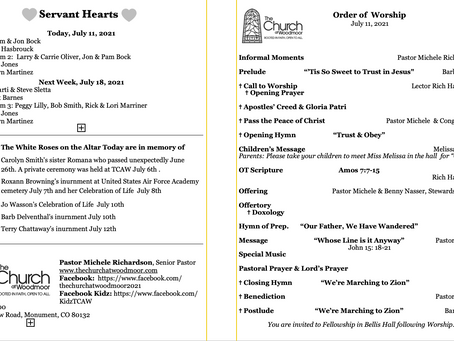 Order of Worship 7.11.21