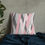 Thumbnail: Grey and Pink Cushion Pillow - Linear Patterns - artandpatterns.com