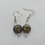 Miniature : Handmade Bead and Wire Earrings - Grey buy at ArtAndPatterns