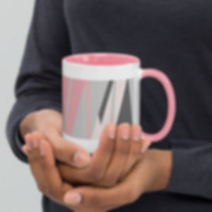 Pink and Grey Mug with Pink Colour Inside