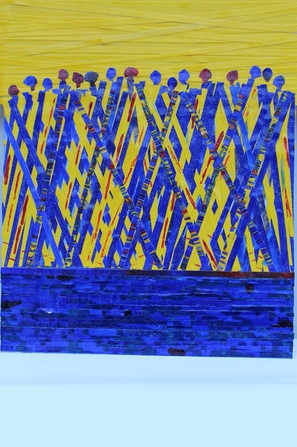 The Blues - Collage Strips - 30x28cm