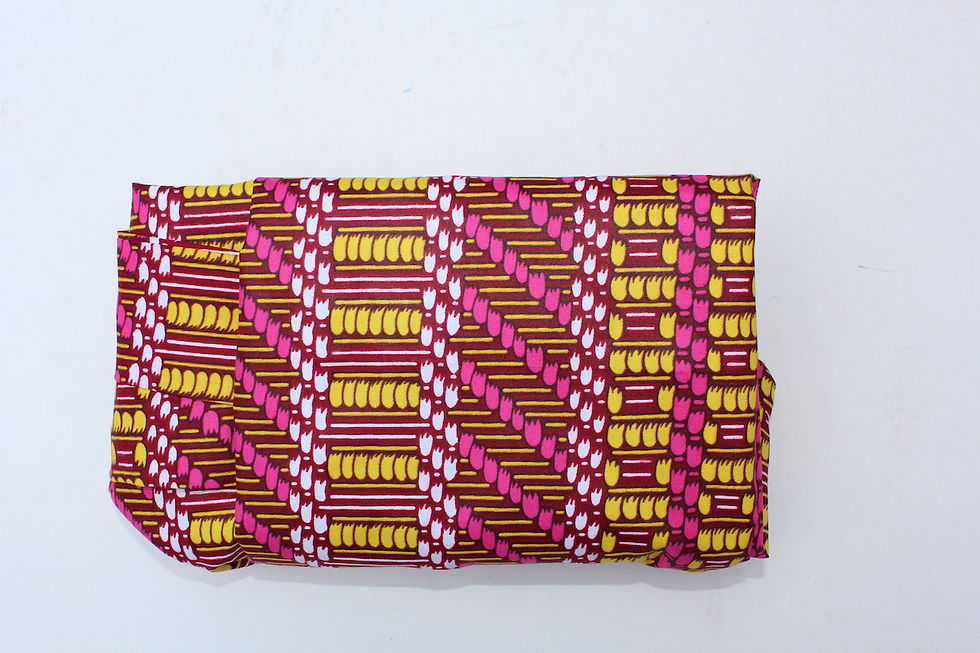 Thumbnail: African Print Tote Bag - Red Strips buy at ArtAndPatterns.com