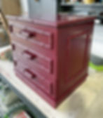 Bamboo Drawers Sprayed Burgundy