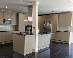 Mouse’s Back kitchen island and cabinetry after the Radyr kitchen refinement.
