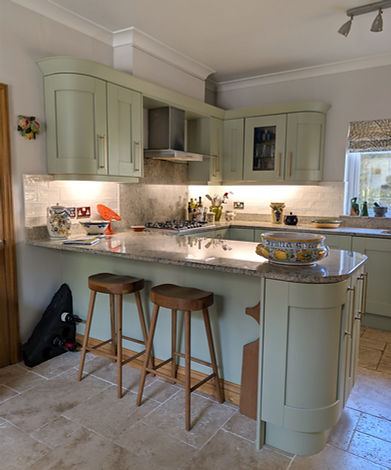 Design-led kitchen refinement with Vert de Terre cabinetry in Bonvilston