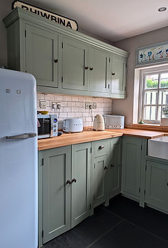 handmade kitchen refinished in Windmill Lane by Little Greene