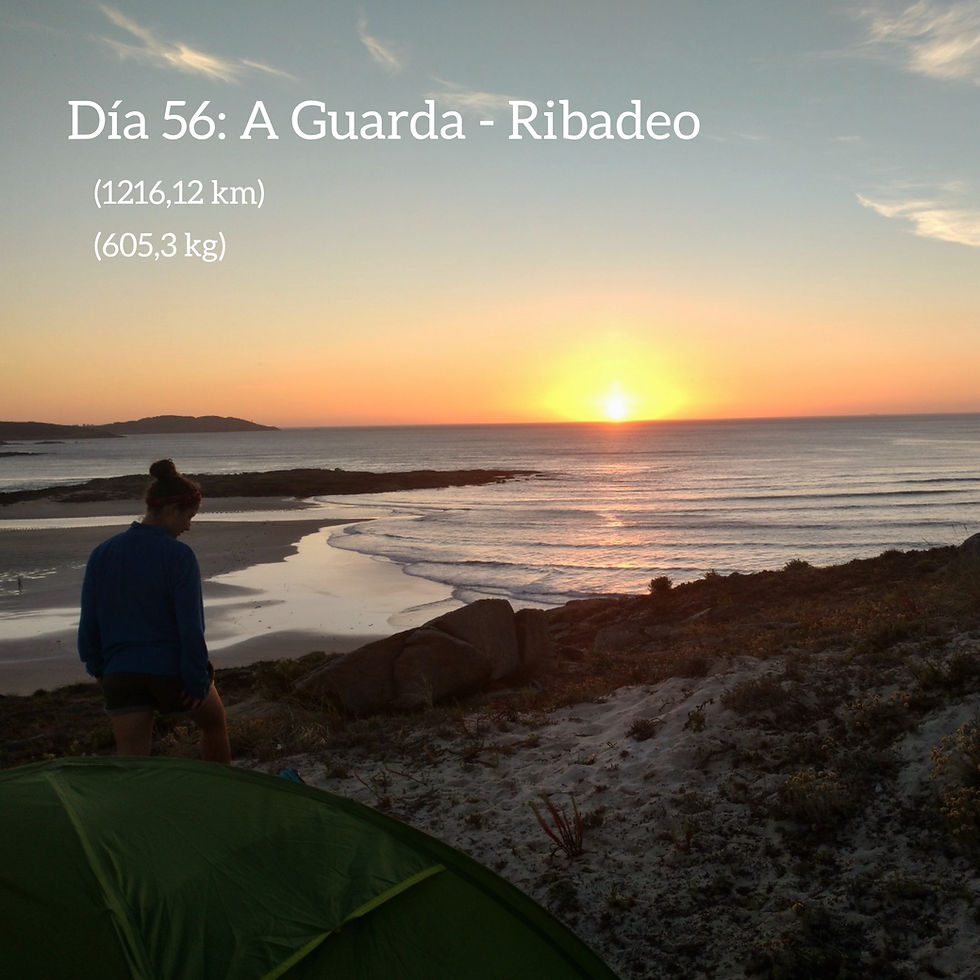 Día 56: A Guarda - Ribadeo (1216,12 km/ 605,3kg)