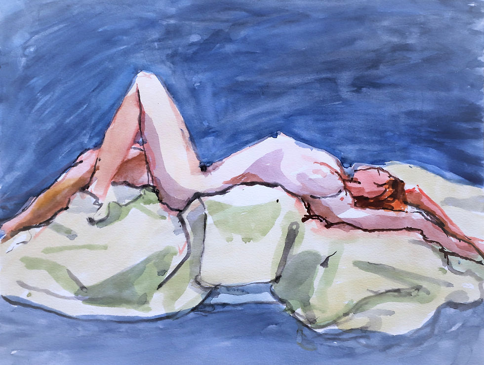 Yatan Çıplak Bir Kadın