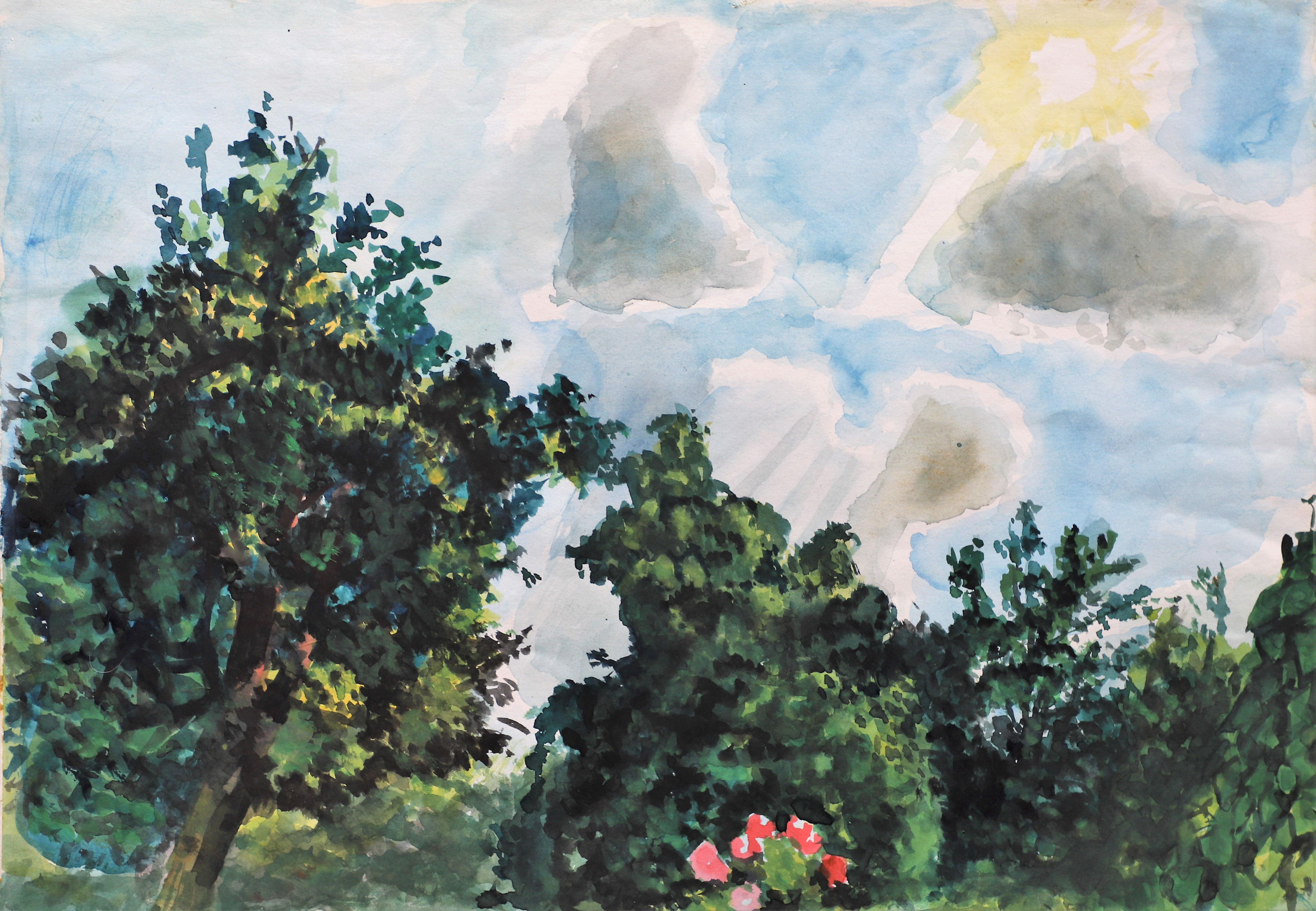 Ağaçlar ve Gökyüzü